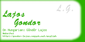 lajos gondor business card
